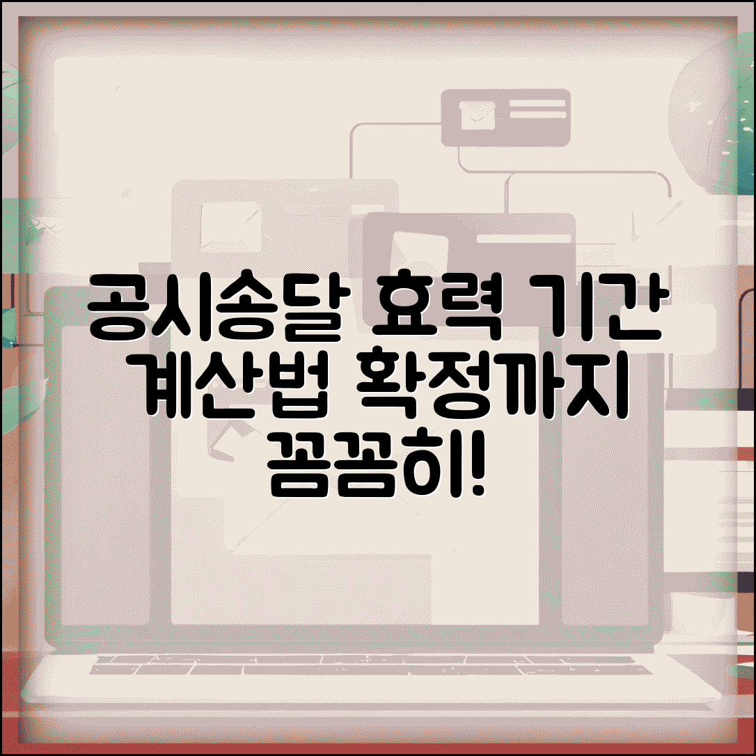 공시송달 기간 계산법 | 공시송달 효력발생일부터 확정일까지 기간