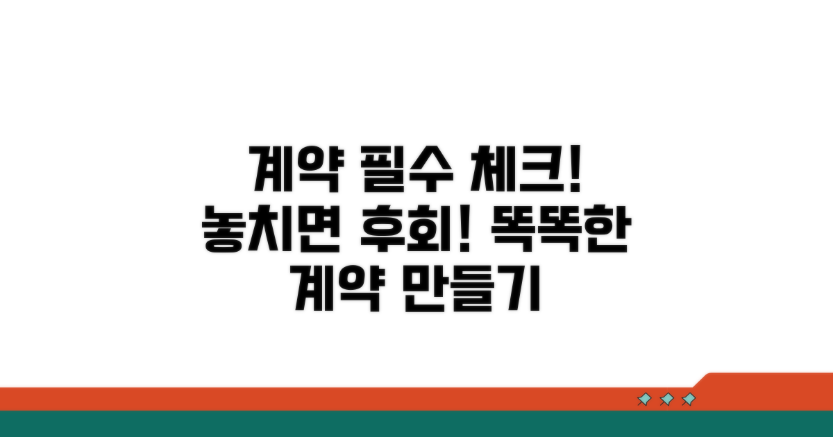 계약 시 꼭 알아야 할 주의사항