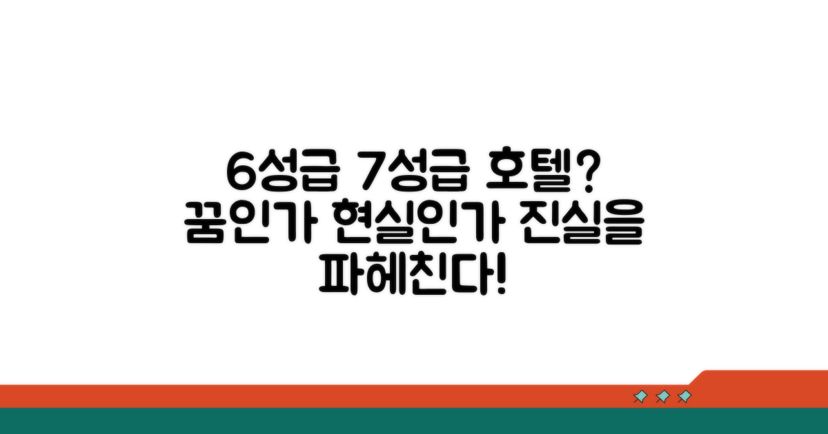 6성급 7성급 호텔, 정말 존재할까?
