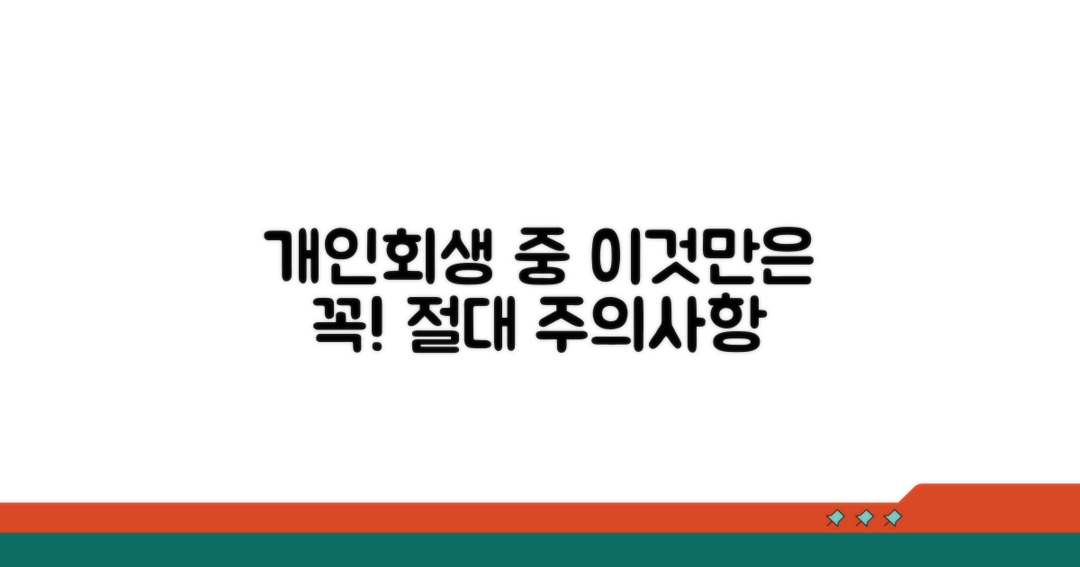 개인회생 중 주의사항 체크