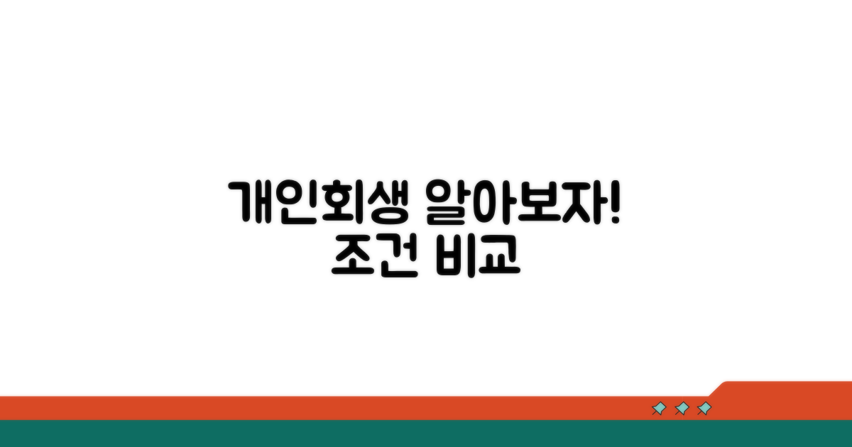 개인회생 절차 및 조건 비교