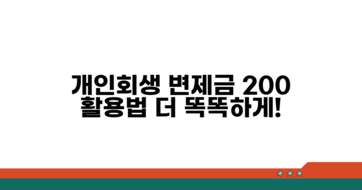 개인회생 변제금 활용 팁