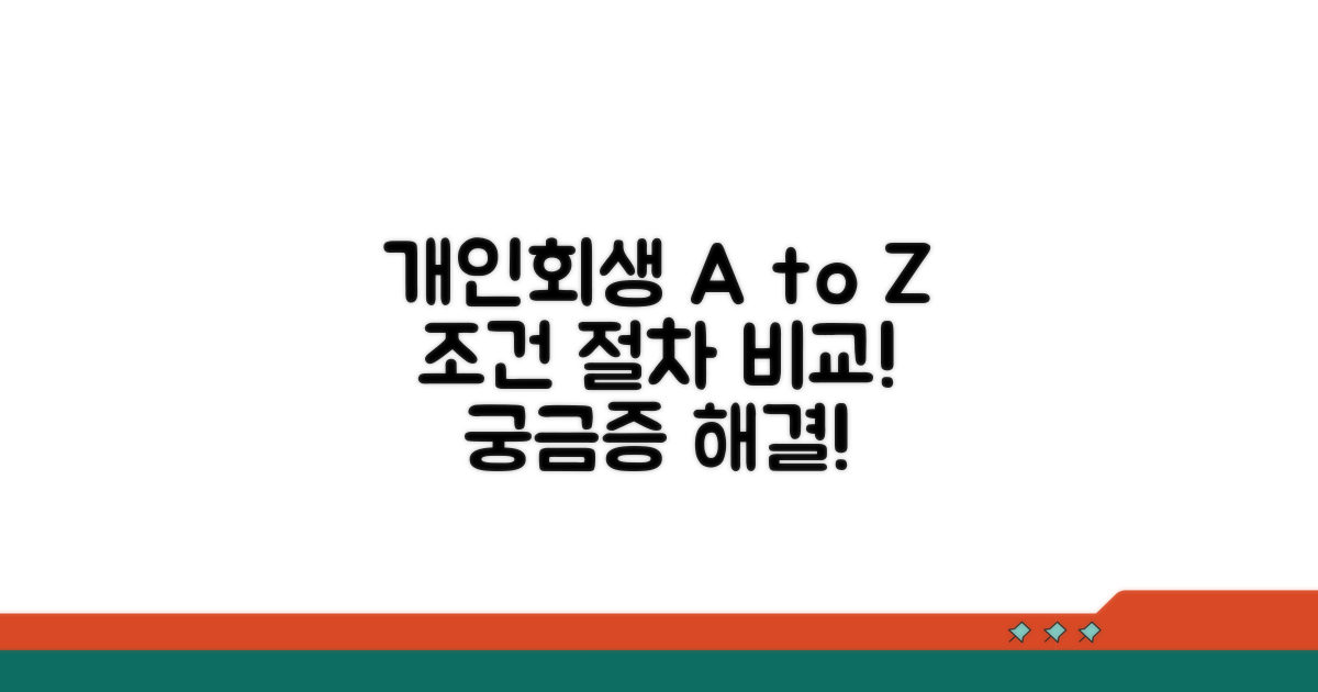 개인회생 조건과 절차 비교