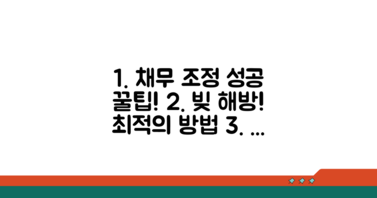 성공적인 채무 조정을 위한 팁