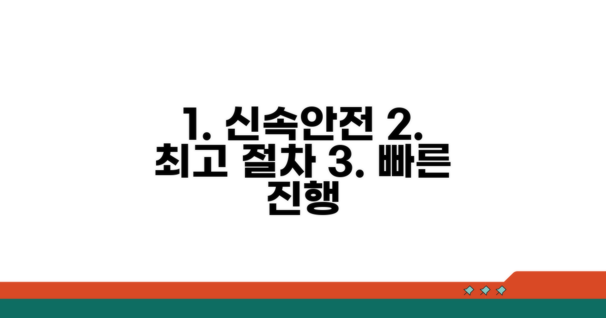 신속하고 안전한 진행 절차