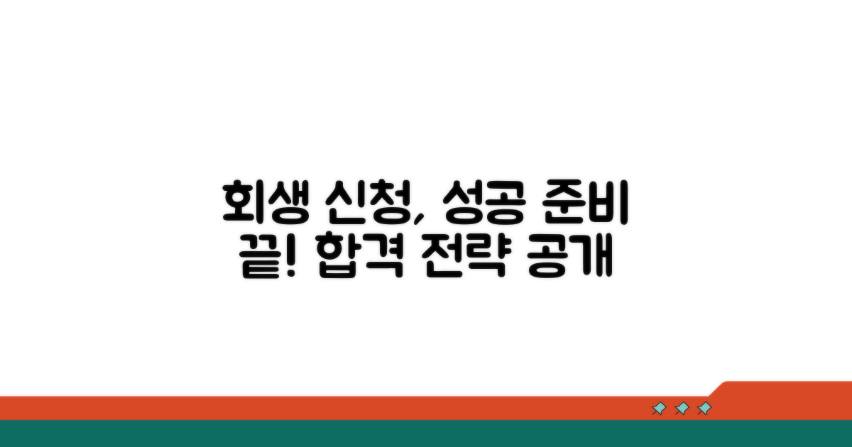 성공적인 회생 신청 준비