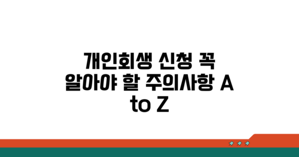 개인회생 신청 시 유의사항