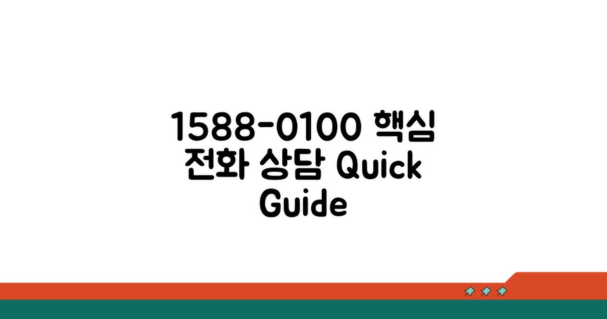 1588-0100 전화 상담 핵심 안내