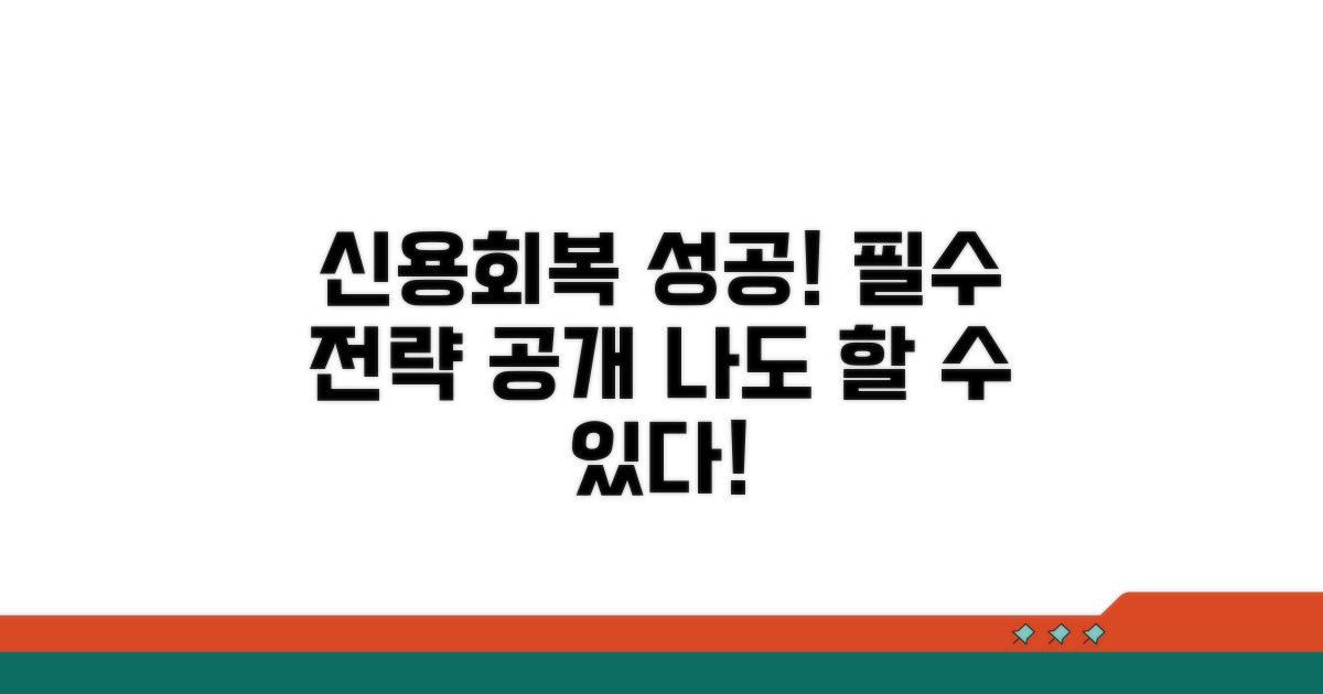 신용회복 성공을 위한 핵심 전략