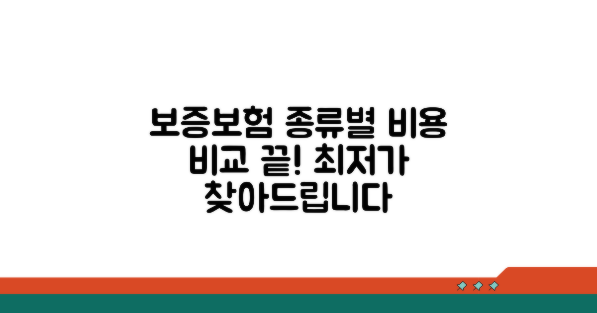 보증보험 종류별 비용 비교 분석