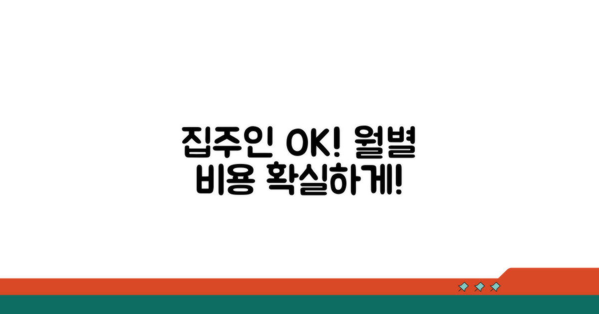 월별 비용 계산과 집주인 동의