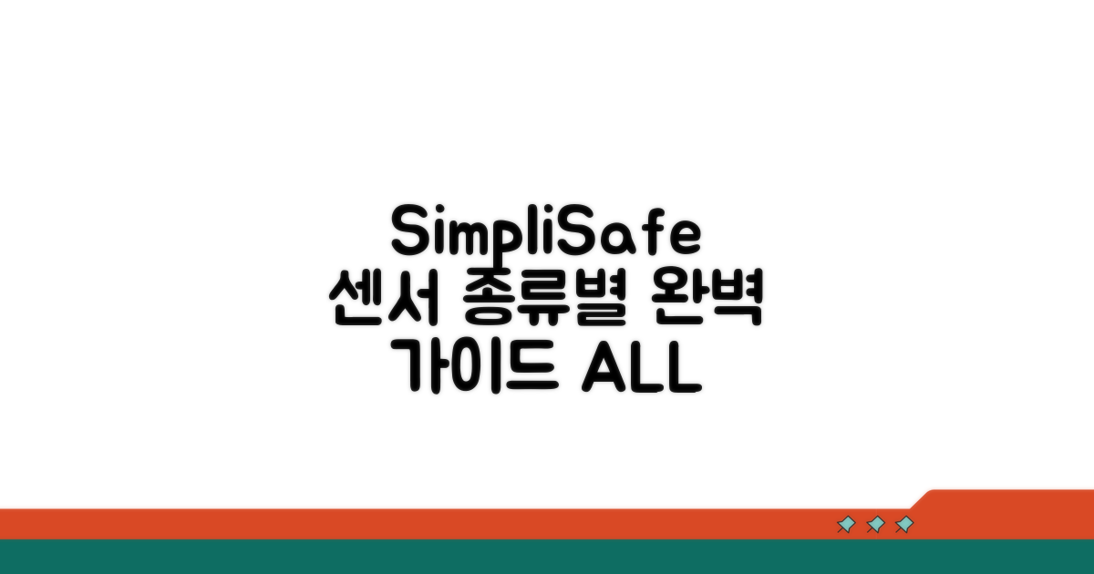 SimpliSafe 센서 종류별 완벽 가이드
