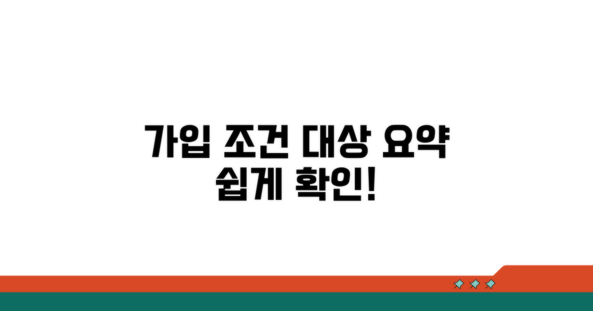 가입 조건과 대상 요약
