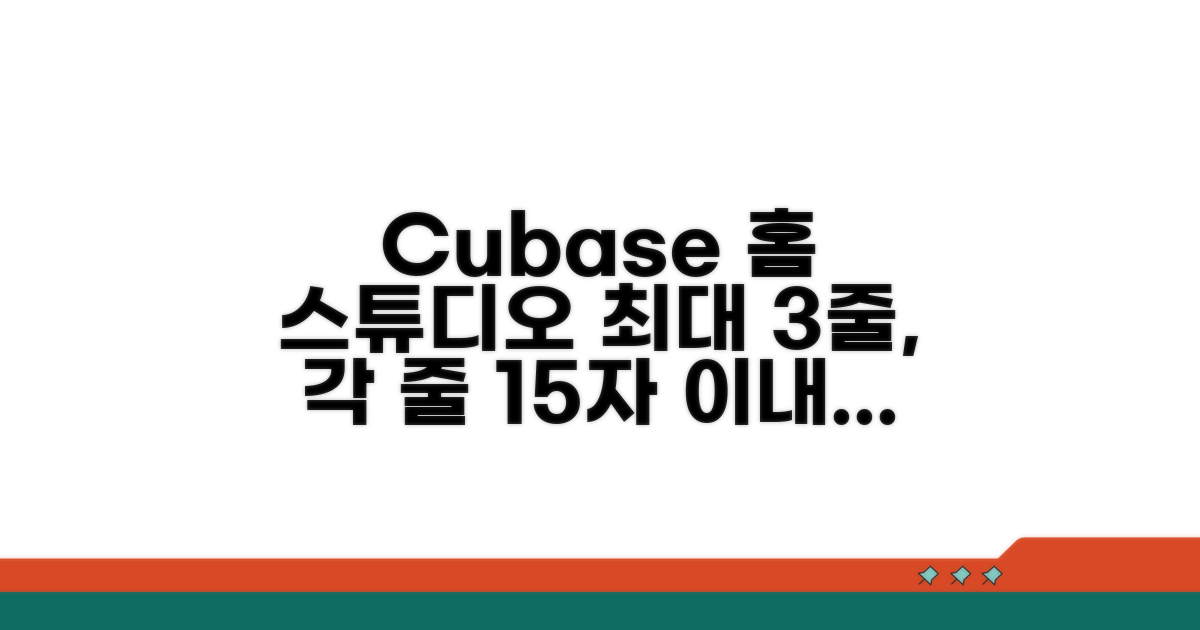 Cubase 홈 스튜디오 구축 핵심