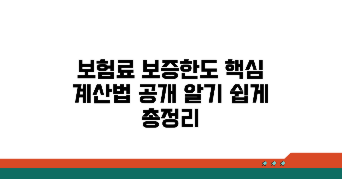 보험료 비용과 보증한도 계산법