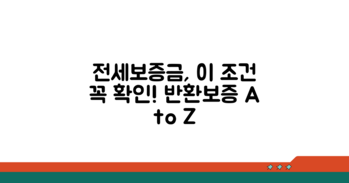 전세보증금 반환보증 조건 확인