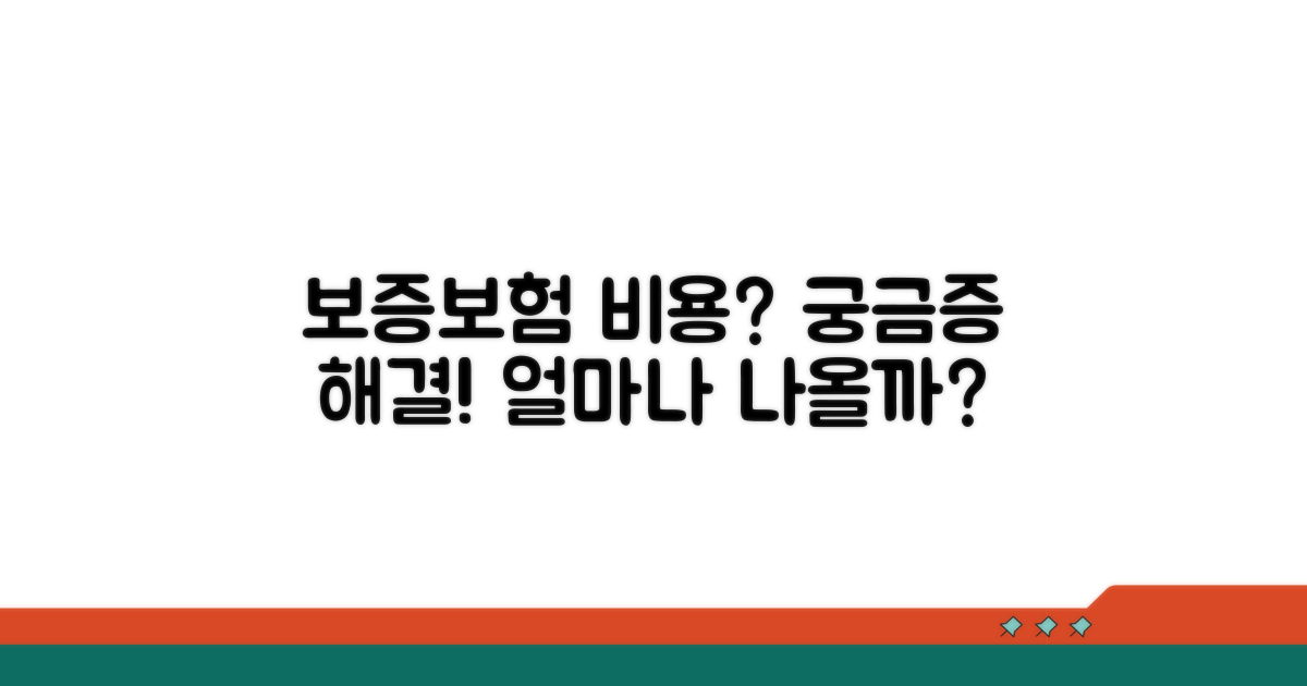 보증보험, 비용은 얼마나 들까요?