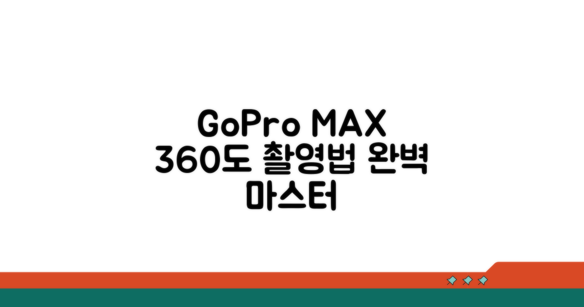 GoPro 맥스 360도 촬영법 완벽 가이드