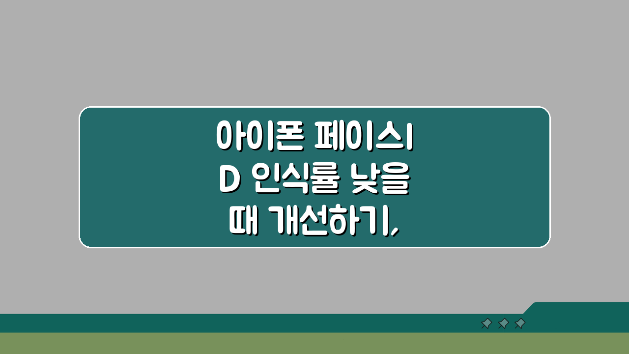 아이폰 페이스ID 인식률 낮을때 개선하기, 5가지 비결 공개