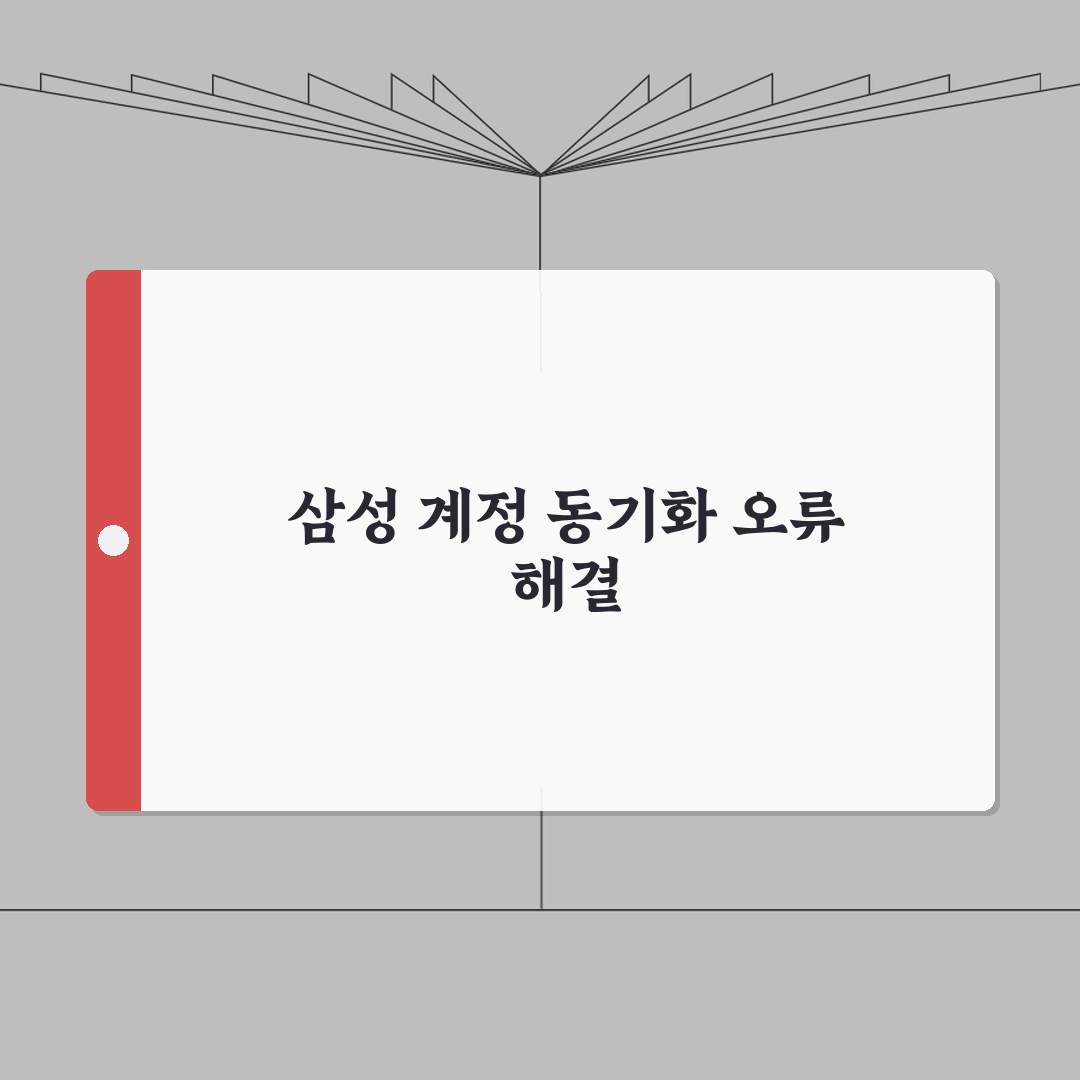 갤럭시 삼성계정 동기화 안될때 해결법 총정리: 5가지 핵심 점검