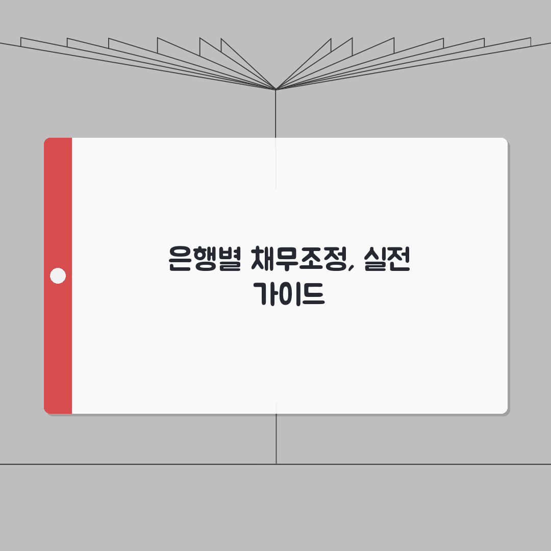 은행별 채무조정 정책 | 금융기관 협조방안 | 은행 채무조정 프로그램 총정리: 7가지 핵심