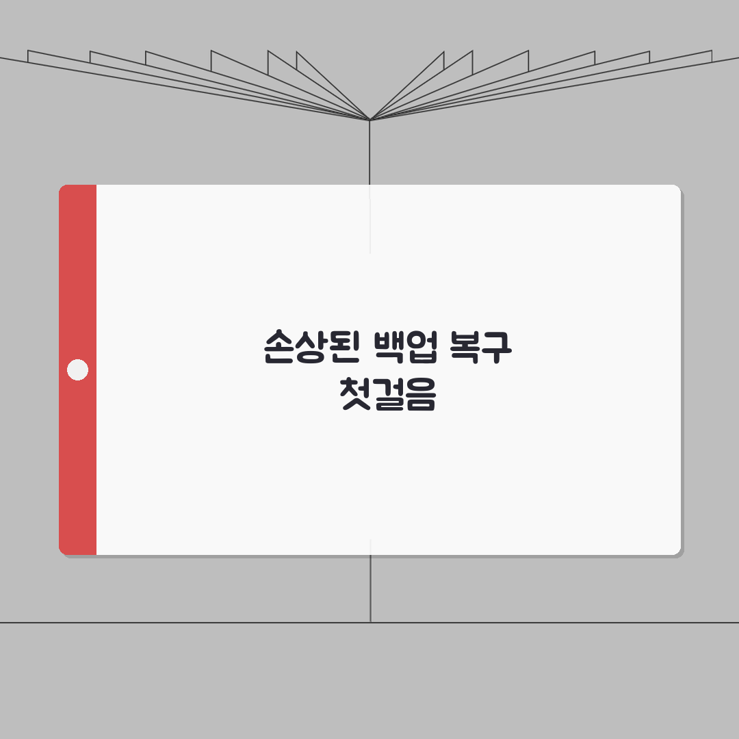 백업 파일 손상됐을때 복구하는 상세방법 직접 해봤어요