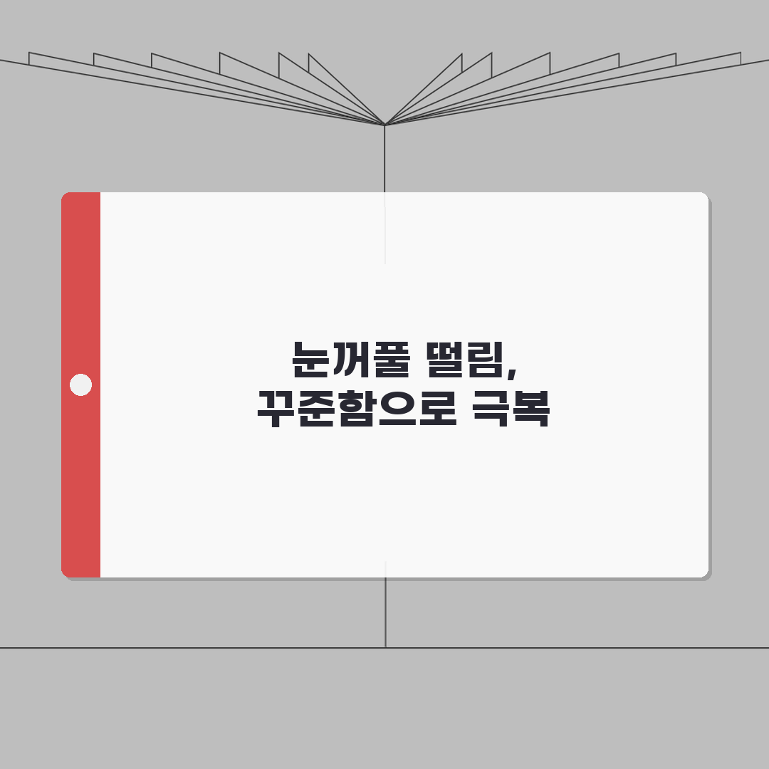 눈꺼풀 떨림 개선 프로그램 | 운동요법 + 마사지 + 생활습관 교정 총정리, 직접 해봤어요